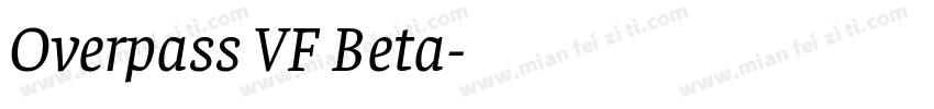 Overpass VF Beta字体转换